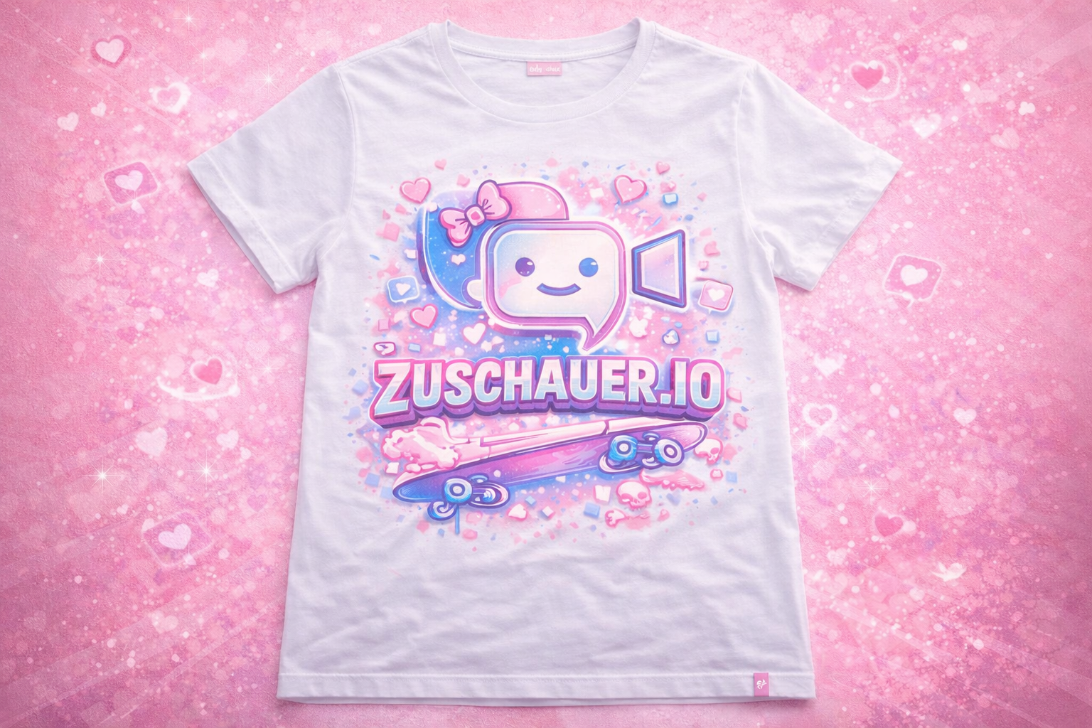 Kawaii Damen Shirt weiß